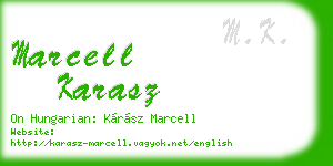 marcell karasz business card